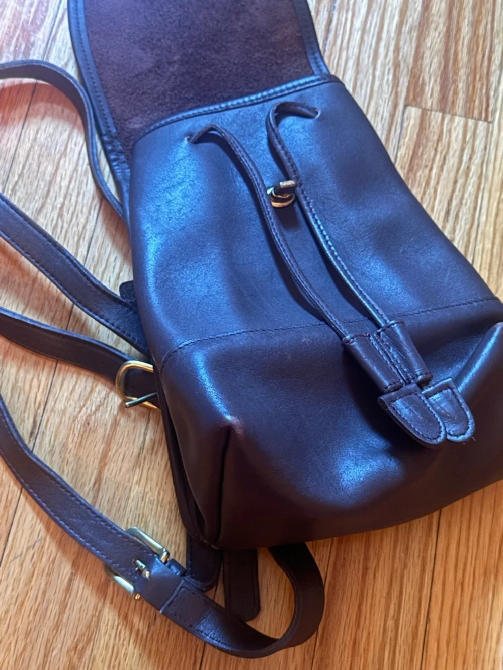 Coach Vintage Dark Brown‎ Leather Backpack 9960
